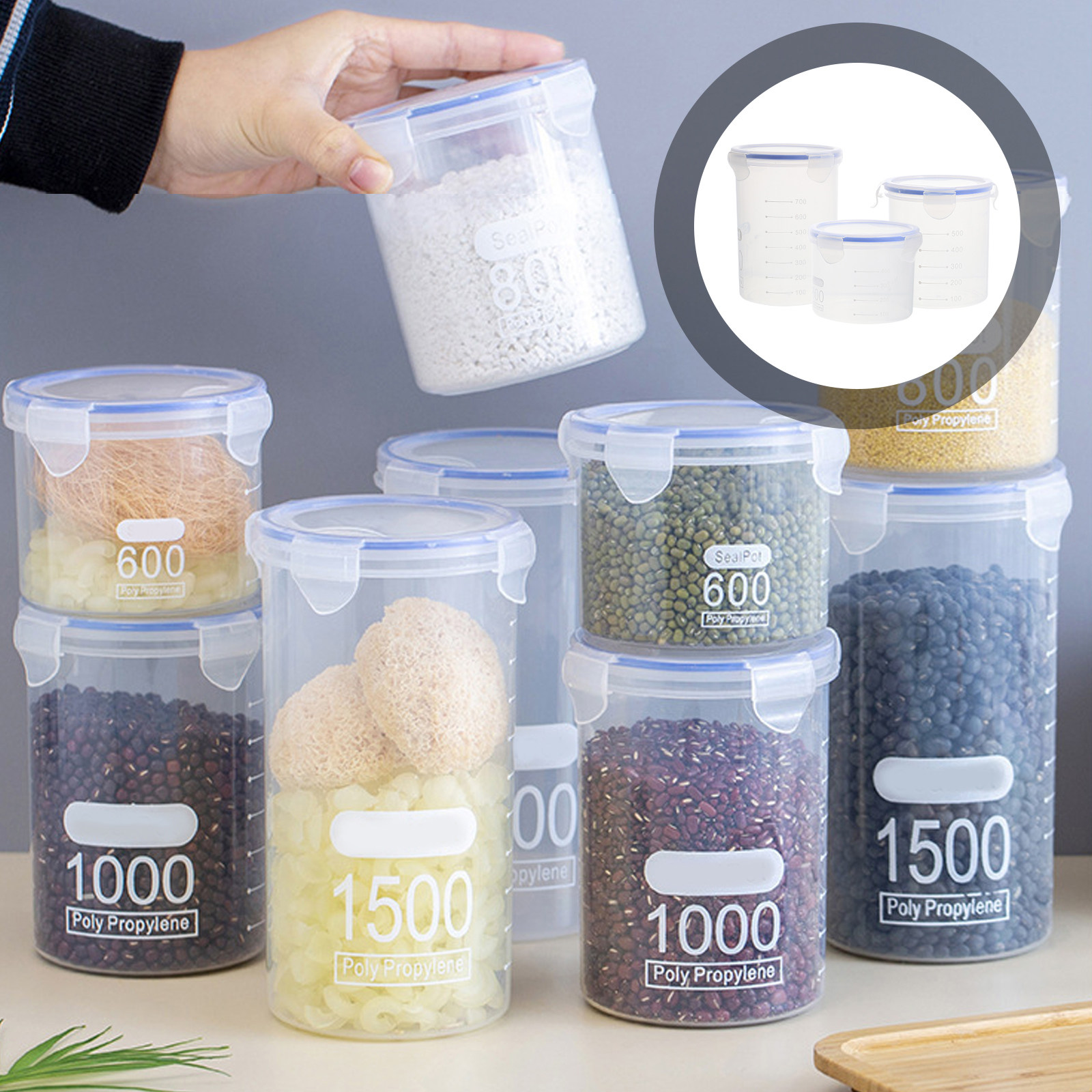 Food Storage Containers - Набор из 6 герметичных контейнеров для