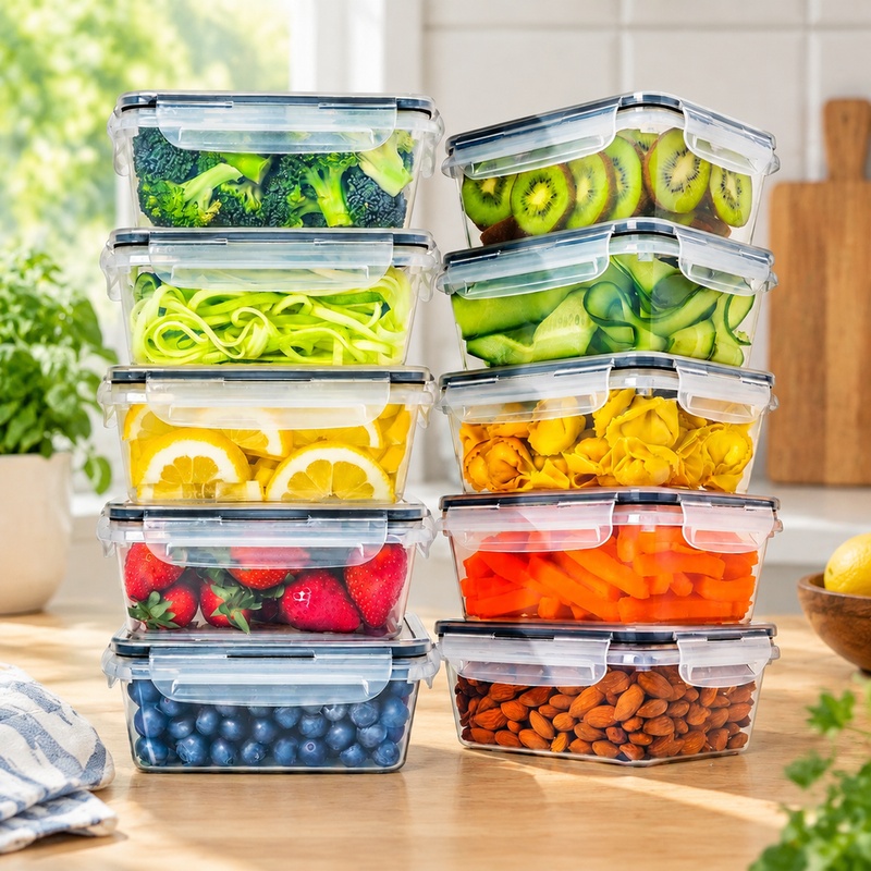 Food Storage Labels - Набор из 10 кухонных контейнеров для