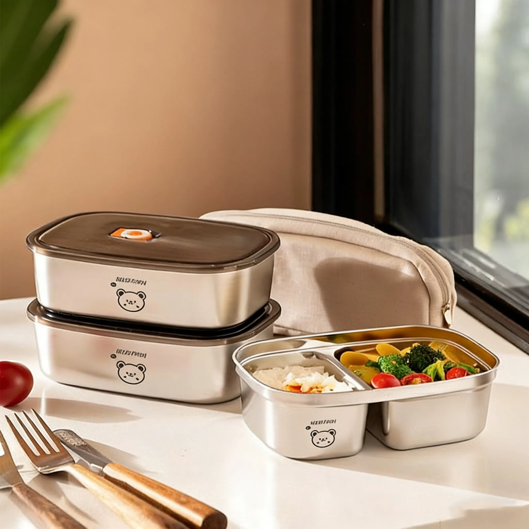 Food Storage Oven Safe - Большая ланч-бокс из нержавеющей стали марки