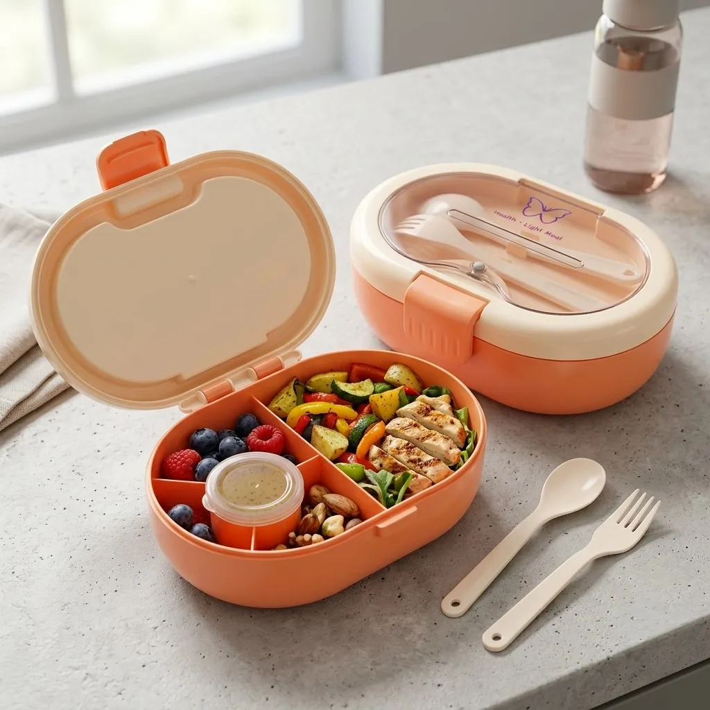 Food Storage With Dividers - Пластиковый ланч-бокс в стиле «бэнто» с